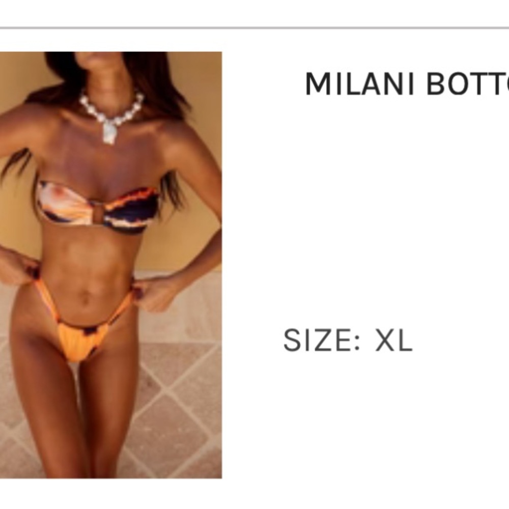 Orange and Black Bikini Bottoms